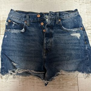 Lovers and friends denim shorts super high rise cut off size 27